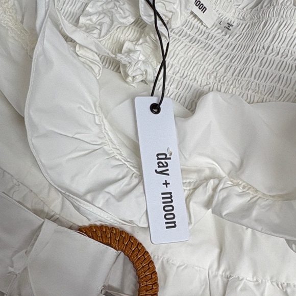 Chic Ruffled White Mini Dress - Picture 9 of 9